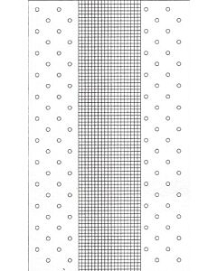 Rico Design tafelkleed zonder patroon 29x155cm blanc met rondjes met aida middenstuk NR 16248.70.18
