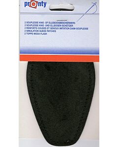 Donker groen khaki elleboogstukken, 2 stuks