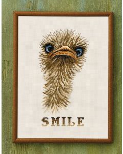 Permin borduurpakket struisvogel smile 92-2198