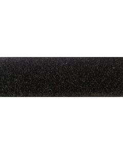 Zwarte, zachte kant klittenband, 5cm