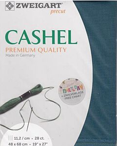 Zweigart borduurstof linnen Cashel 28counts/11,2draadjes petrol