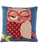 Kruissteek  borduurpakket borduurkussen uil van Pako om te borduren