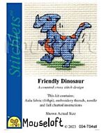 Mouseloft borduurpakket vriendelijke dinosaurus 004-T04 telpatroon