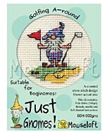 Mouseloft borduurpakket kabouter op de golfbaan 00H-002 telpatroon