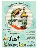 Mouseloft borduurpakket kabouter met een zonnebloem 00H-004 telpatroon