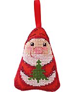 Permin borduurpakket kerstornament kerstman 01-6261 telpatroon