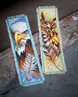 Vervaco borduurpakket 2 boekenleggers arend en uil borduren PN-0146205