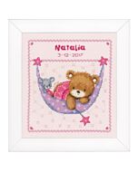 Vervaco borduurpakket Geboortetegel beertje in hangmat: Natalia pn-0148471