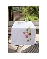 Borduurpakket voorbedrukte loper pimpelmees met viooltjes om te borduren van vervaco pn-0149146