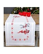 Vervaco borduurpakket tafelkleed Kerstkabouters pn-0150617 voorbedrukt 40x100cm