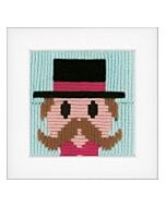 Borduurpakket spansteek Circusdirecteur voor kinderen om te borduren vervaco pn-0155015