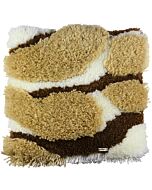 Pako smyrna knoopkussen fluffy in neutrale kleuren 016.900 voorbedrukt. Exclusief knoophaak, kussenrug & opvulkussen!