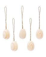 5 Houten eieren op te hangen Rico design 07730.01.01