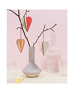 3 Houten 3D harten op te hangen Rico design 08795.03.25