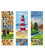 Orchidea borduurpakket landschappen boekenleggers 3 st. 7691 telpatroon