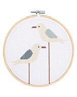 Rico Design borduurpakket zeemeeuw incl. ring met telpatroon