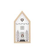 Borduurpakket kersthuis van Rico Design 100183  incl frame in kruissteek