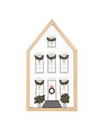 Borduurpakket Kersthuis Rico Design in spansteek 100191 voorbedrukt incl. frame