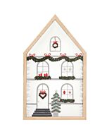 Borduurpakket Kersthuis Rico Design in spansteek 100192 voorbedrukt incl. frame