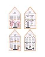 Rico Design borduurpakket 4 seizoenen huizen 100220 telpatroon incl. frames.