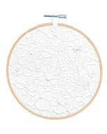 Rico Design borduurpakket Witte Bloemen 100230 voorbedrukt incl. borduurring