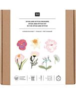 Rico Design plak en stik Bloemen vrij borduren 