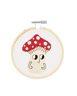 Rico Design borduurpakket schattige paddenstoel 100359 telpatroon incl. borduurring