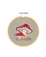 Rico Design borduurpakket paddenstoelen 100361 voorbedrukt incl. borduurring