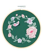 Rico Design borduurpakket bloemenkrans 100401 voorbedrukt incl. borduurring