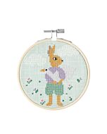 Rico Design borduurpakket konijn met gans 100410 telpatroon incl. borduurring