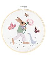 Rico Design borduurpakket lente vrienden 100412 telpatroon incl. borduurring