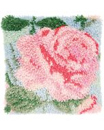 Rico design smyrnapakket knoopkussen roos 100419 voorbedrukt incl. kussenrug