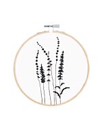 Rico Design borduurpakket grassen zwart/wit 100433 telpatroon incl. borduurring