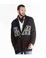 Breipakket herenjas met sjaalkraag van partner 6 Phildar. 