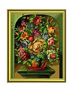 Borduurpakket Bloemen in pot van Eva Rosenstand met telpatroon op linnen 12-531p