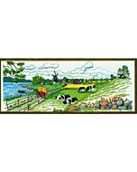 Borduurpakket polder landschap van Eva Rosenstand 12-724  linnen