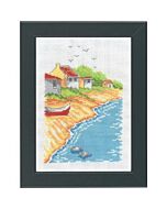 Permin borduurpakket Strandhuisjes 13-3159