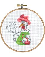 Permin borduurpakket egg-scuse me! 13-4120 telpatroon