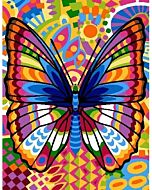 Voorbedrukt canvas/stramien papillon-gekleurde vlinder om te borduren van Margot  133.35555