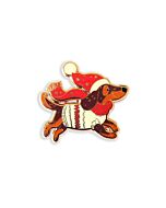 Letistitch Needle Minder teckel met trui en sjaal