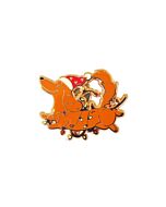 Letistitch Needle Minder teckel met kerstmuts en lichtsnoer