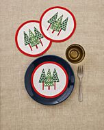 Permin borduurpakket kerstbomen onderzetters 3st. 15-3202 telpatroon
