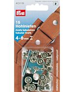 Prym holle nieten voor materiaaldikte 4-6 mm, 9mm zilver 20 stuks 