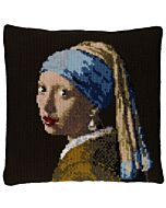 Pako borduurkussenpakket meisje met de parel 160.804 voorbedrukt