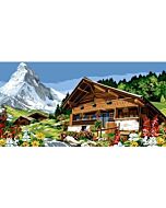 Voorbedrukt canvas/stramien le petit torrent om te borduren van Margot 170.15