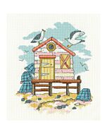 Heritage Crafts borduurpakket groen strandhuisje 1746A telpatroon