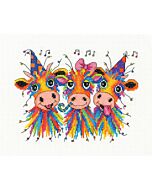 Heritage Crafts borduurpakket zingende koeien 1934A telpatroon