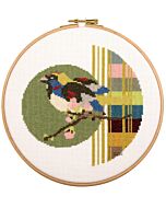 Pako borduurpakket vogel met figuren 212.375 telpatroon