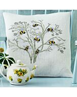 Permin borduurpakket kussen  bijen  83-2161 met telpatroon