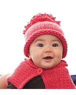 Cape met muts van Rapido van Phildar op breinaald nr.7  incl. gratis beschrijving.